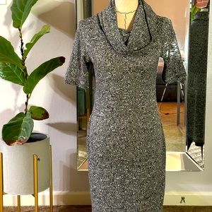 Loft S Grey Marled Casual dress